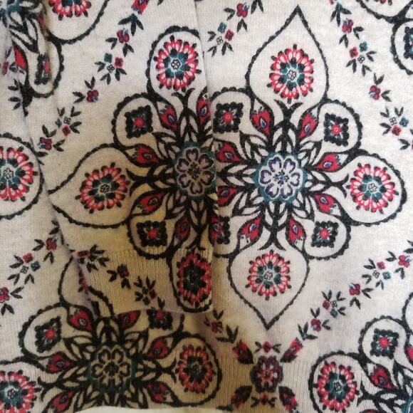 Old Navy Crew Neck Floral Cotton Sweater XS - Picture 4 of 6